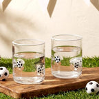 SiliFine 2 Pcs Soccer Icon Juice Glasses by SiliFine