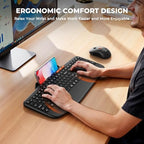 MEETION Bluetooth Wireless Keyboard Mouse Combo with Tablet Holder - Image 3