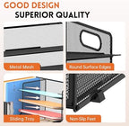5-Tier Desk Organizer with File Holder & Pen Holder & Sliding Drawer, Black - Image 5