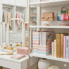 BLU MONACO | Cardboard Magazine File Holder Set of 4 | Vertical Magazine File Holder with Gold Label Slots | Standing File Holder and Cardboard Bins for Shelves Desk Classroom - Image 5