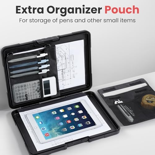 Sooez Toughest Clipboard with Storage, Internal Pen Pouch Included, Letter/ A4 Size, Shockproof Heavy Duty Plastic Clip Boards 8.5x11”, High Capacity Clipboards Box Case for Contractor Trucker Driver - Image 3