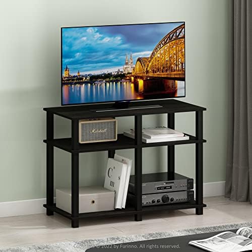 Furinno Romain Turn-N-Tube Stand for TV up to 40 Inch, 40-Inch, Espresso/Black - Image 2