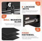 INTERGREAT Lateral File Cabinet 2 Drawer, Black Metal File Cabinets for Home Office, Locking File Cabinet for Letter/Legal/F4/A4 Size, Easy Assembly - Image 6