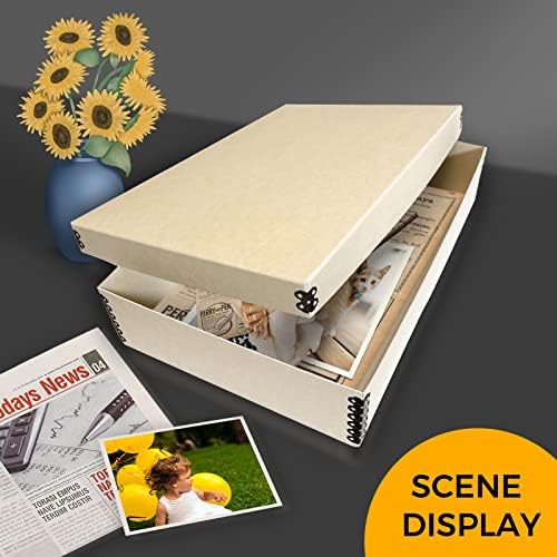 Golden State Art, Archival Drop Front Storage Box, Tan-11.75x17.75x3.75 In - Image 6