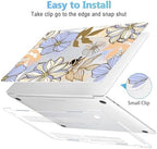 Mektron Case for MacBook Pro 16 Inch A2141 Cover 2019 Release 16" with Liquid Retina Display/Touch ID, Plastic Hard Shell with Keyboard Skin & Screen Protector & Dust Plug, Abstract Floral - Image 3
