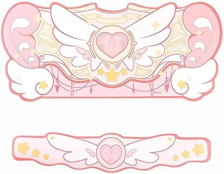 GeekShare Kawaii Mouse Pad Wrist Rest Support Set - Non-Slip Rubber Base Desk Mat and Memory Foam Wrist Rest for Keyboard and Mouse,Perfect for Gaming,or Home Office Work - Star Wings Series by GEEKSHARE