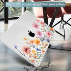 Mektron for 2026/2025/2024/2023 MacBook Air 15 INCH M5 A3448 /M4 A3241 /M3 A3114 /M2 A2941 Case, Printed Plastic Hard Shell Cover with 15.3" Liquid Retina Display Touch ID, Floral P165 - Image 6
