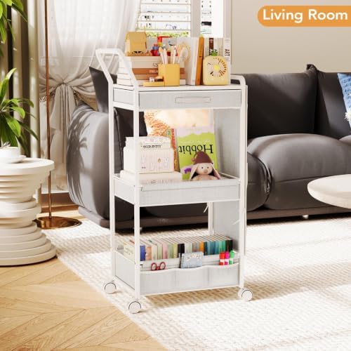 BBLIKE Diaper Caddy Organizer, Baby Cart with Basket and Side Pockets - Image 6