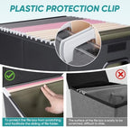 BALEINE File Organizer Box with Lid, Collapsible Hanging File Storage Box - Image 4