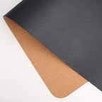 Ruby Lil Natural Cork & Leather Office Desk Mat, Dual Use Desk Matt for Desktop,Ultra Thin Waterproof PU Leather Mouse Pad,Working for Home Accessories,Black,24"x 12" by RubyLil