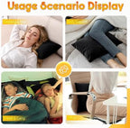 1 MIDDLE ONE 2 Pack Small Pillow, 16 X 12 Inches, Memory Foam Mini Pillow for Travel, Camping, Sleeping, Nap and Neck, Knee, Lumbar Support, Tiny Cushion for Pet, Dogs (Black) - Image 5