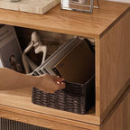 joybest Dark Brown Wicker Baskets for Shelves, Hand-woven Storage Baskets - Image 5