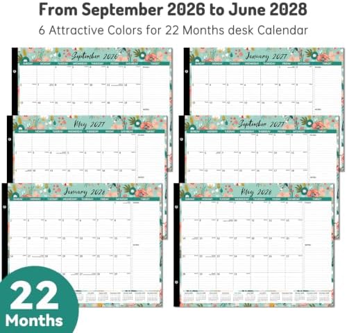 Forvencer 2027 Desk Calendar, Planner Sept 2026 - Jun 2028, 22 Month 22x17" - Image 2