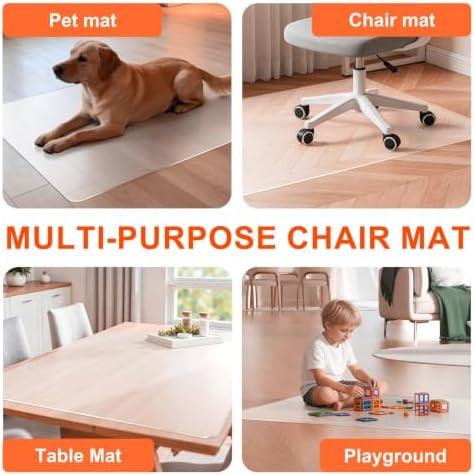 Clear Chair Mat for Hard Floor, 36" x 48" Heavy Duty Desk Mat, Rectangle - Image 7