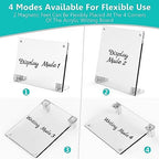2PCS Clear Acrylic Calendar Dry Erase Board with Stand for Desk, 16x12 Large Desktop Monthly Whiteboard Magnetic Memo Board for Fridge, Office, School, Home - Image 5