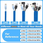 Oleitodh 100 ft 3/4 in OD Blue Split Wire Loom Tubing, with 50 Ties & Tool - Image 4