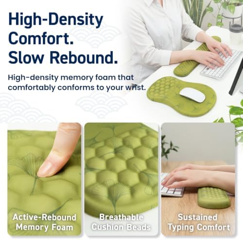 BELLEMOND Japanese Mouse Pad with Wrist Rest | Ergonomic Memory Foam, Large - Image 6