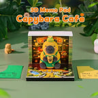 3D Art Calendar Memo Pad 2027,Desk Time Piece Calendar 3D Capybara Cafe Notepad Creative Rip Away Calendar Paper Carving Note - Image 2