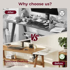 Desk Extender Tray, 16"×12" Clamp-On Arm Rest Shelf, 90° Foldable Computer Elbow Support for Office Home, Space-Saving Keyboard Mouse Tray (White) - Image 3
