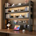 Desk Shelf - Includes a Pegboard and a Free 31-Piece Storage Accessory Set, Desk Hutch, Adjustable Hutch for Home Office Dorm (4-Tier Black Frame + Black Board 61×9.8×48.5") by Unknown
