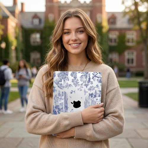 DONGKE Case for MacBook Pro 13 Inch (2026-2020 Models A2338 M2 M1/A2251/A2289), Toile Pattern Hard Shell Case with Keyboard Protector, Compatible with Retina Display and Touch Bar - Image 4