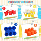 Haundry 6 Pack Classroom Caddy Storage Basket with Handle, Plastic Drink Cup Caddy Holder, 6 Compartments for Kids, Table, Office, Arts, Crafts, Crayon, Marker, Pencil, School Supplies - Image 3