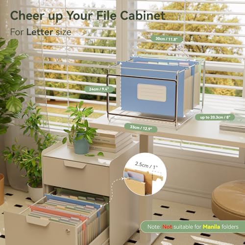 EcoStash Wheat Straw Hanging File Folders,7-Pocket Accordion Organizer - Image 2