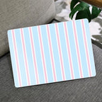MEEgoodo for MacBook Air 13.3 inch Case 2021 2020 2019 2018 A2337 M1 A2179 A1932, Laptop Shell for MacBook Air M1 with Keyboard Webcam Cover & Trackpad Film & Type C Adapter, Pink and Blue Stripes - Image 7