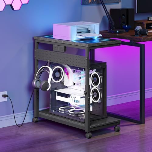 CHOEZON 31.5" Large Computer Tower Stand with Power Outlet - Image 3