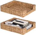 Set of 2 Letter Tray Water Hyacinth,Desk Organizer for Office Supplies by Unknown