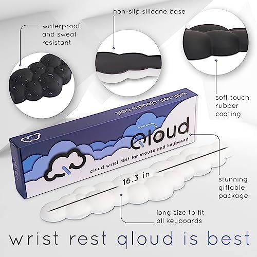 Green Cloud Keyboard Wrist Rest – Create-ables Qloud Green Wrist Rest for Computer Keyboard and Mouse, Ergonomic Memory Foam Wrist Pad with Non-Slip Base, Includes Cloud Mouse Pad - Image 4