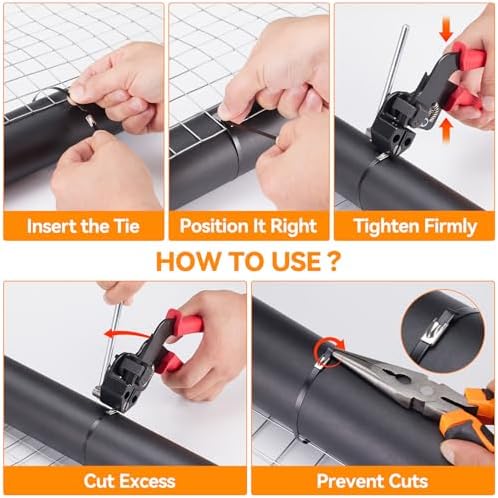 200pcs Metal Zip Ties Gun Tool Set Upgraded Stainless Steel Cable Tie Gun - Image 7