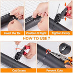 Heavy Steel Cable Tie Gun Tool Set, 2026 Upgraded Stainless Steel Cable Tie Gun with 200pcs Uv Resistant Black Metal Zip Ties Heavy Duty Outdoor Fastening & Cutting for Chain Link Fence, Exhaust Pipe - Image 5