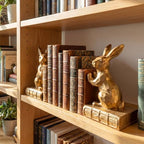Tatuo 2 Pcs Rabbit Bookends for Shelves, Vintage Book Ends for Heavy Books - Image 5