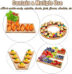 4PCS Larger Charcuterie Letter L O V E fillable Trays, 12Inch Letter Trays for Food, Wood Letter Tray Chocolate Candy Tray for Wedding Party Favors (Love- Wood) - Image 6