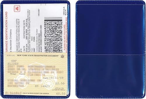 StoreSMART® - Navy Blue-Back Auto Insurance & ID Card Holders - 200 Pack - RFS20-NB200 by StoreSMART