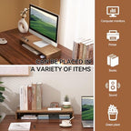 KIRIGEN Wood Monitor Stand Riser for Desk, 23.23 Inch, Brown 59-DBR - Image 5