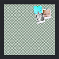 PinPix 13x13 inch Cork Bulletin Board. This Decorative Framed Pin Board Comes with Diamond Pattern in Nile Green Design and Satin Black. Ideal for Home, Office Decor or School (PinPix-380) by PinPixBulletinBoards