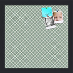 PinPix 13x13 inch Cork Bulletin Board. This Decorative Framed Pin Board Comes with Diamond Pattern in Nile Green Design and Satin Black. Ideal for Home, Office Decor or School (PinPix-380) by PinPixBulletinBoards