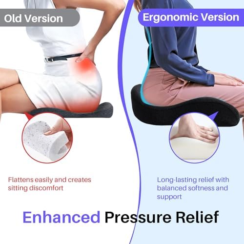 Ergonomic Seat Cushion, Office Chair Cushion for Sciatica Support - Image 5
