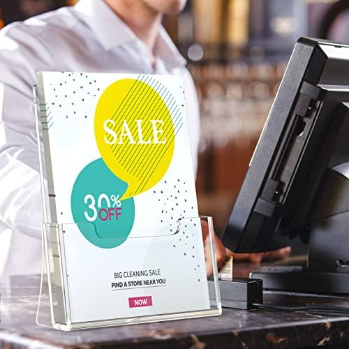 HIIMIEI Brochure Holder 8.5 x 11 inches, Acrylic Flyer Holder with 2 Pack - Image 3