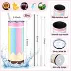 Geiserailie 6 Pcs 20 oz Pastel Composition Notebook Tumblers Teacher Gifts - Image 2