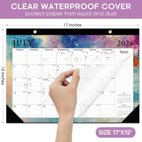Taja 3 Pack of Desk Calendar 2026-2027, Jul 2026-Dec 2027, 17" x 12" - Image 2