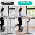 Heavy Duty Screw-in Cable Management Spine, 4-Channel Under Desk Vertebrae Cord Organizer for Wood & Laminate Standing Desks, Adjustable Floor-to-Desktop Wire Raceway with Weighted Base - Image 3