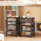 Sbanmao Rolling Storage Cart with Drawers, 4 Drawers Storage Cart, Black - Image 7