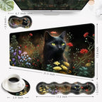 Desk Mat, Mouse Pad with Wrist Rest, 4-in-1 Large Mouse Pads for Desk, Ergonomic Mouse Pad and Keyboard Wrist Rest Gaming Keyboard Mat for Office,Black Cat - Image 6
