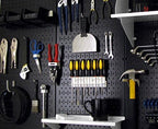 Wall Control 30-P-3232B Black Metal Pegboard Pack - (2) 32" Tall x 16" Wide Black Pegboards - Image 2