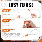 Nuogo 200 Pcs Orange Steel Security Cable Seals - Image 6