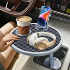Car Desk for Laptop 360° Rotating Tesla Tray with Cup Holder Phone Stand by Unknown