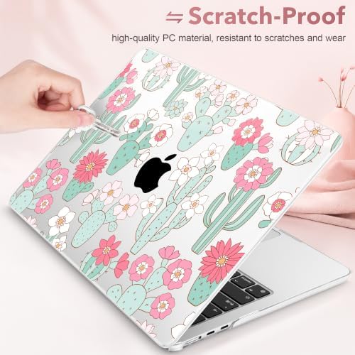 May Chen for M5 MacBook Air 13.6 Inch Case 2026 2025 2024-2022 Release M5 A3449 M4 A3240 M3 A3113 M2 A2681, Plastic Hard Shell Case for MacBook Air 13.6" with Retina Display, Blooming Cactus - Image 3